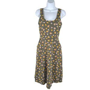 Pact Olive Floral Dress